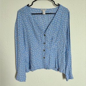 H&M Floral Button Down Blouse